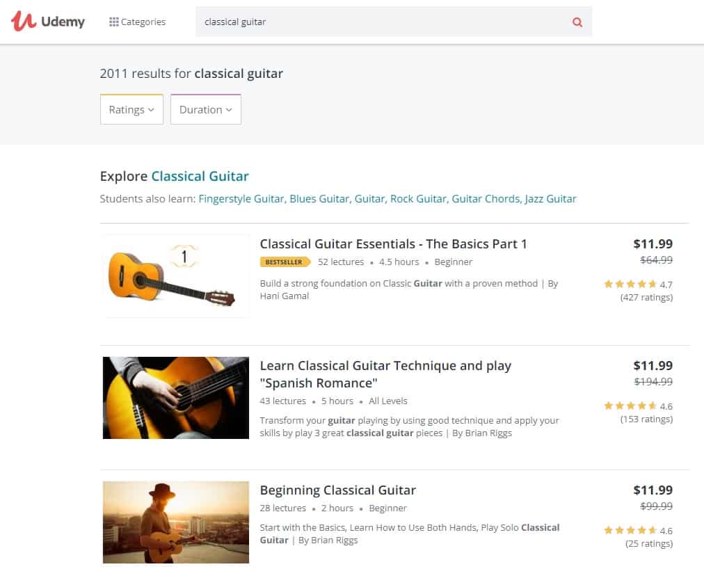 Udemy Classical Guitar