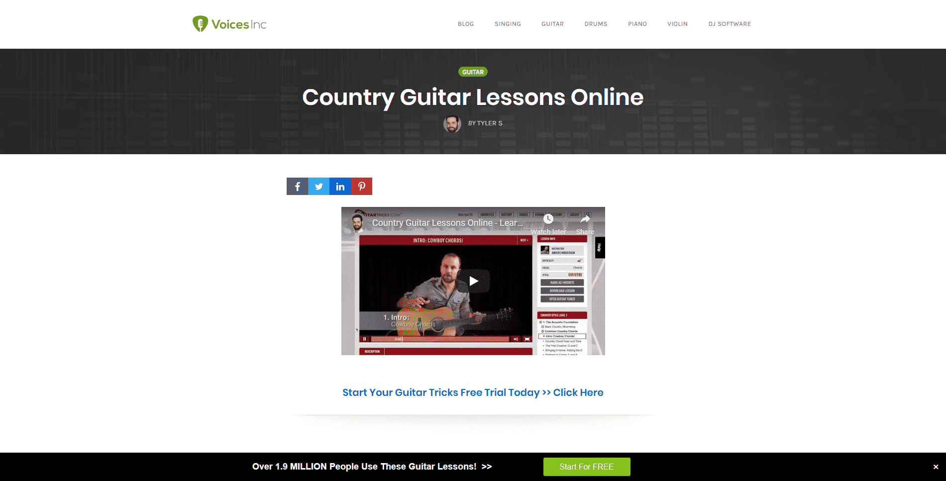 Voice Inc. – Country Guitar Lessons Online