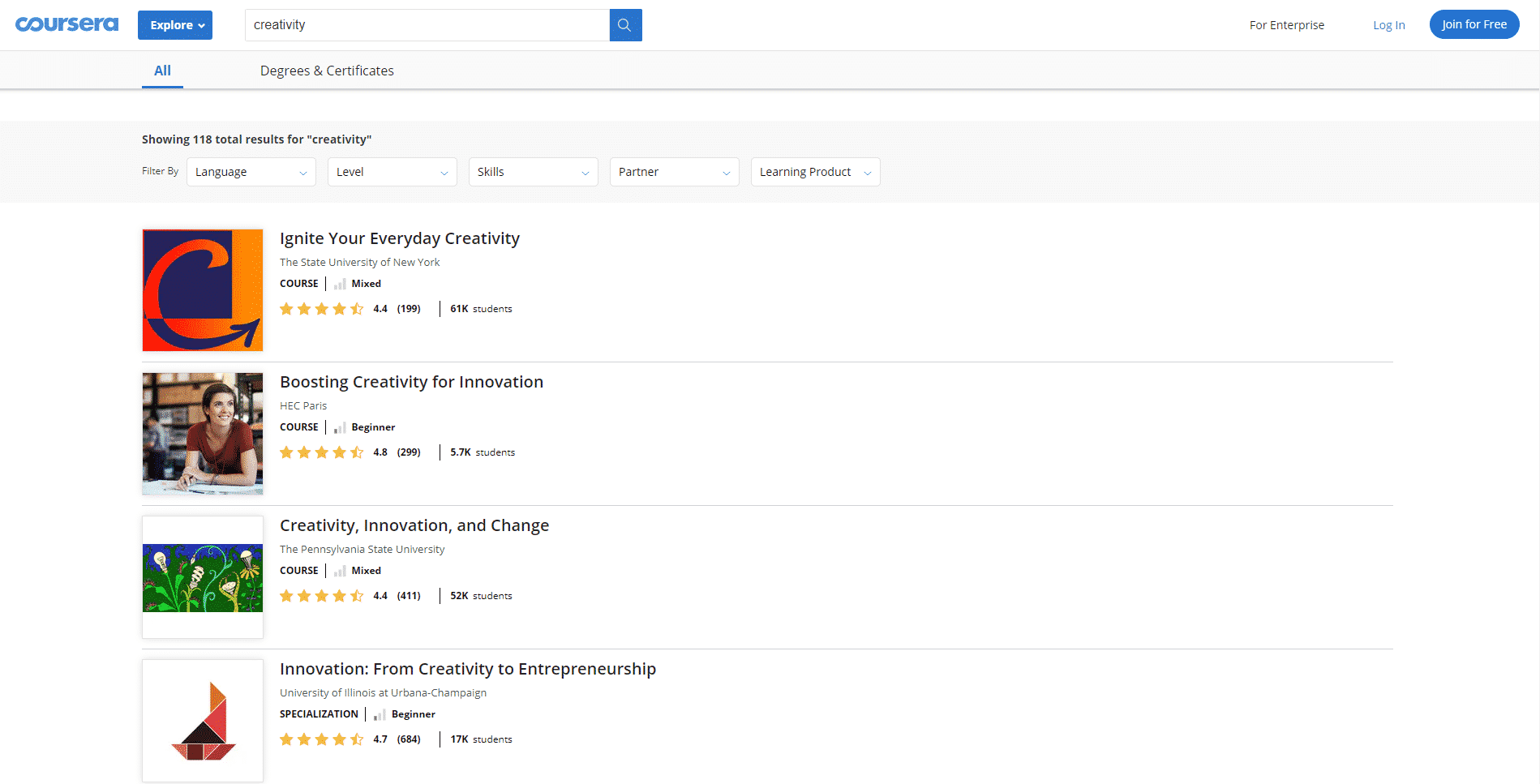 Coursera Learn Creativity Lessons Online