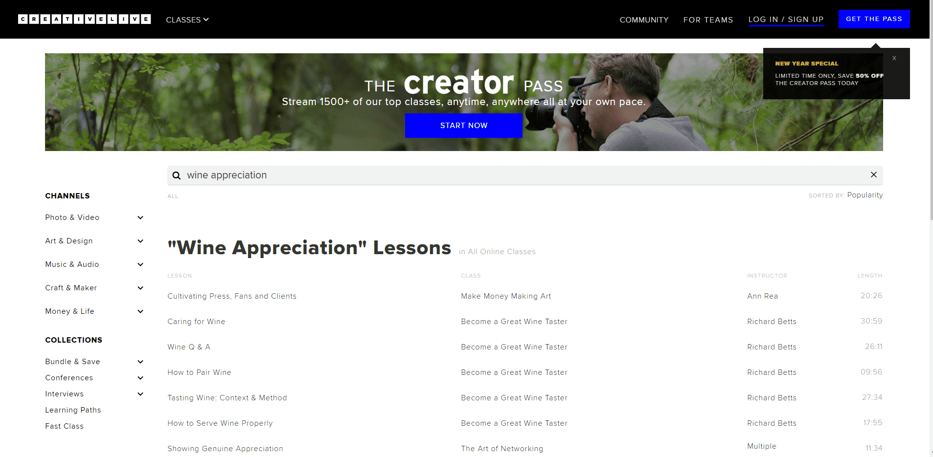 Creative Live Learn Wine Appreciation Lessons Online