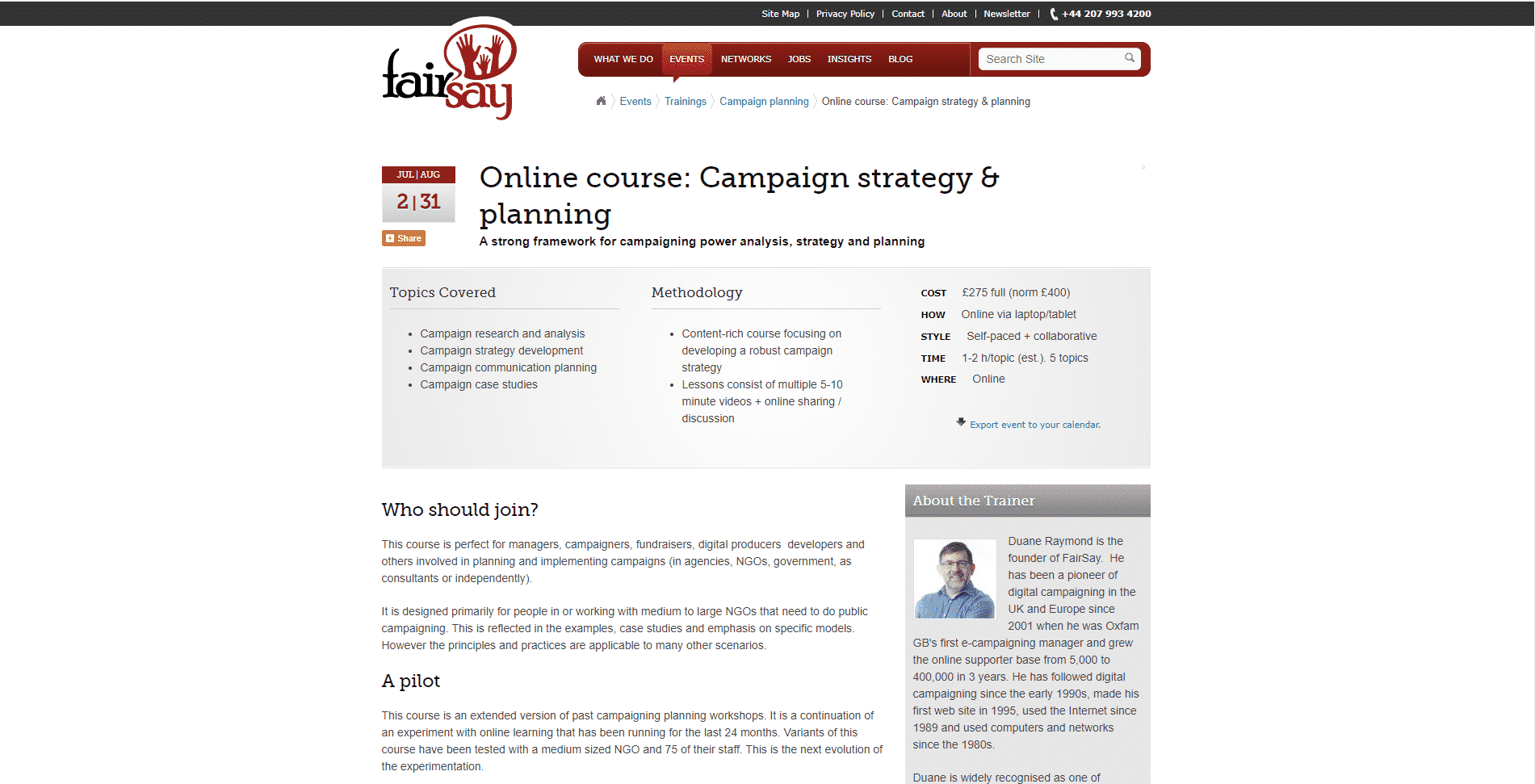Fairsay Learn Campaign and Marketing Strategy Lessons Online
