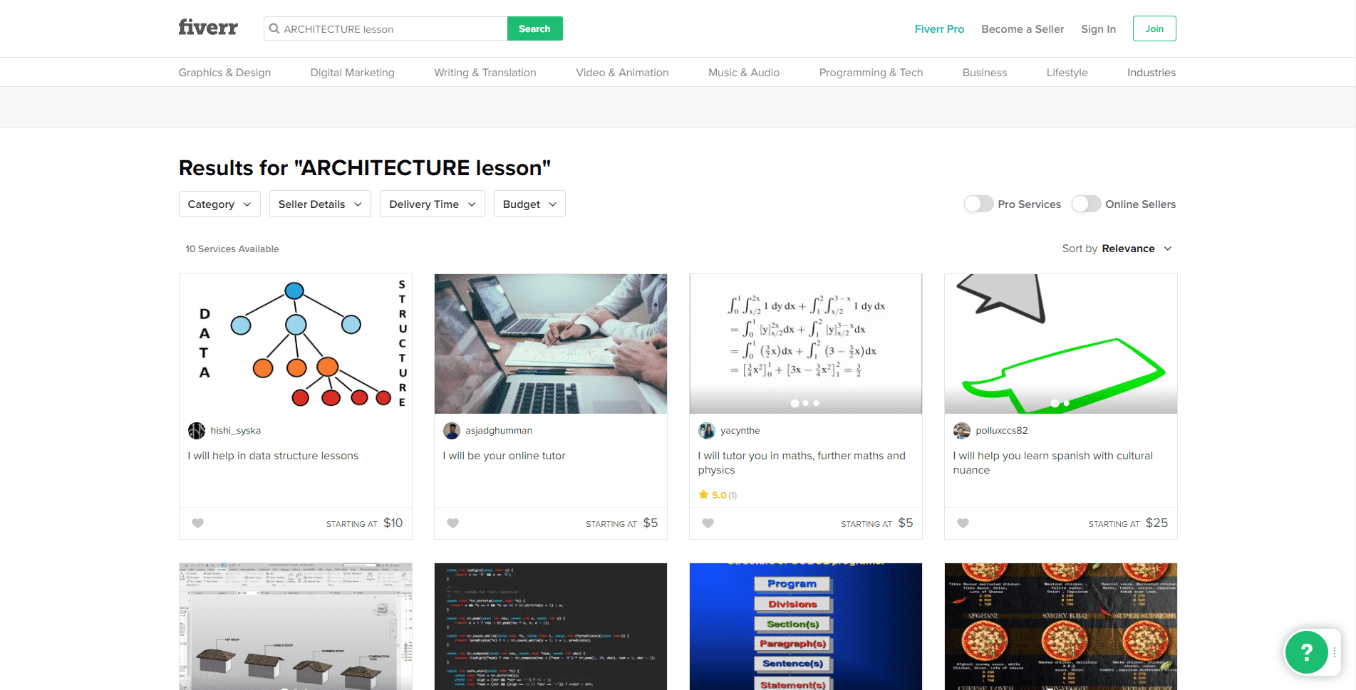 Fiverr Learn Design and Architecture Lessons Online