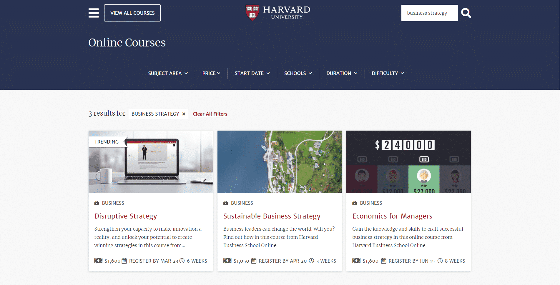 Harvard Education Learn Business Strategy Lessons Online