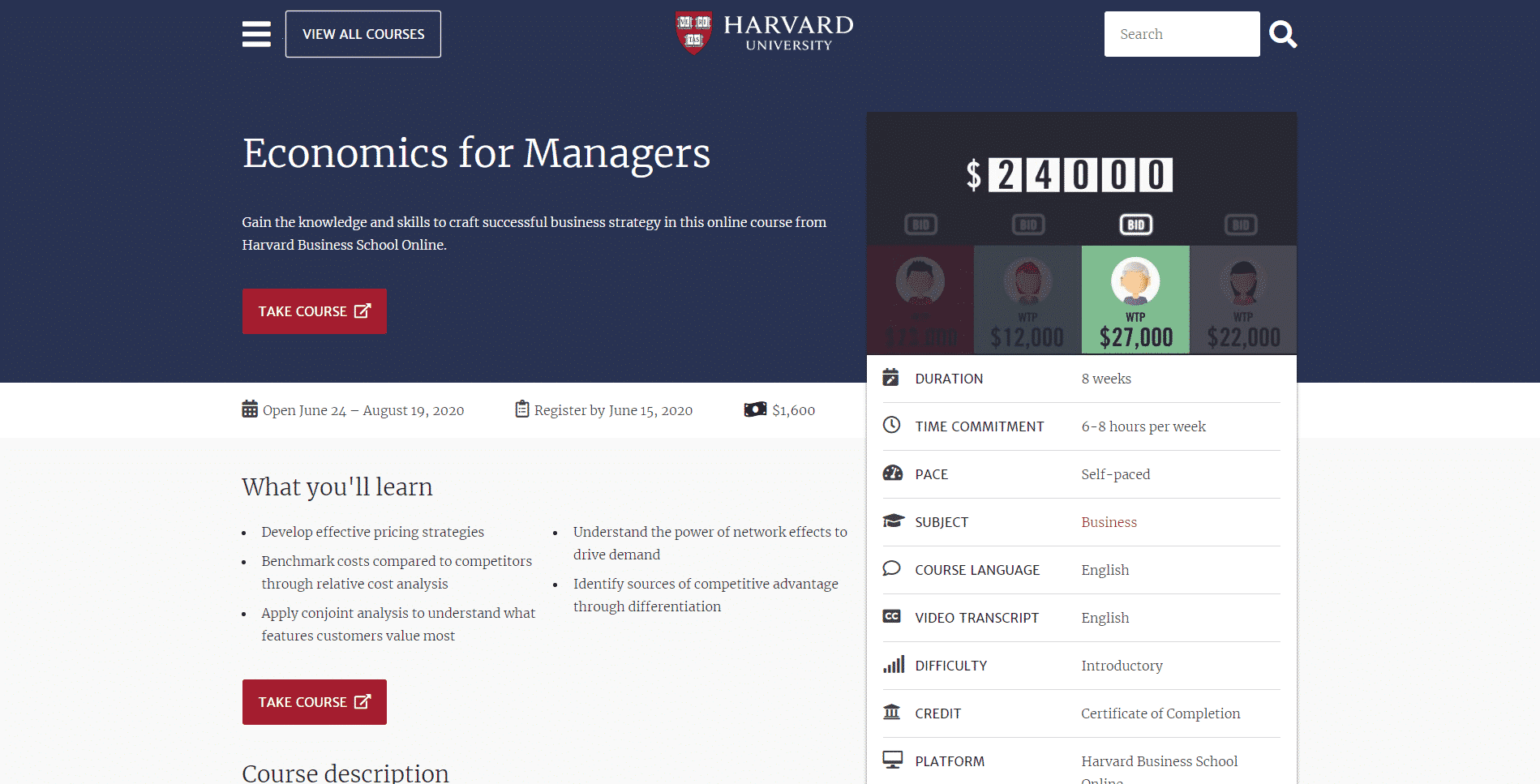 Harvard Learn Economic Lessons Online