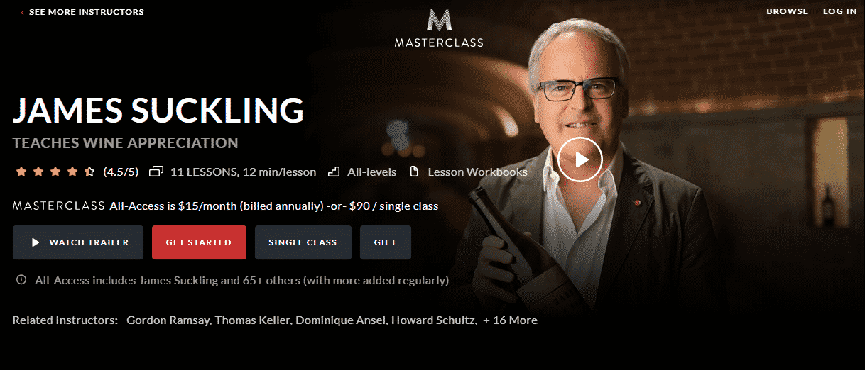 MasterClass James Suckling Learn Wine Appreciation Lessons Online