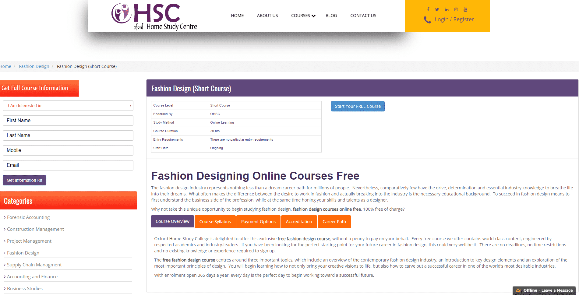 Oxford Home Study Learn Fashion Design Lessons Online