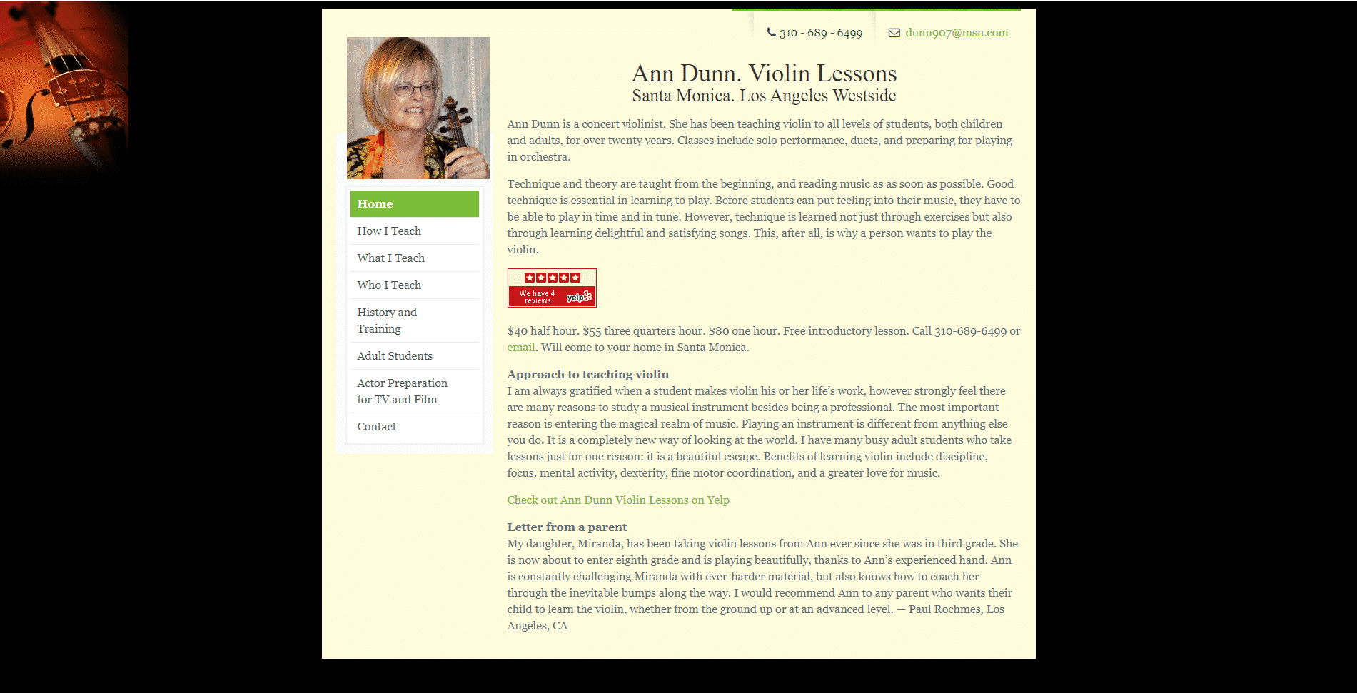 Ann Dunn Violin Lessons