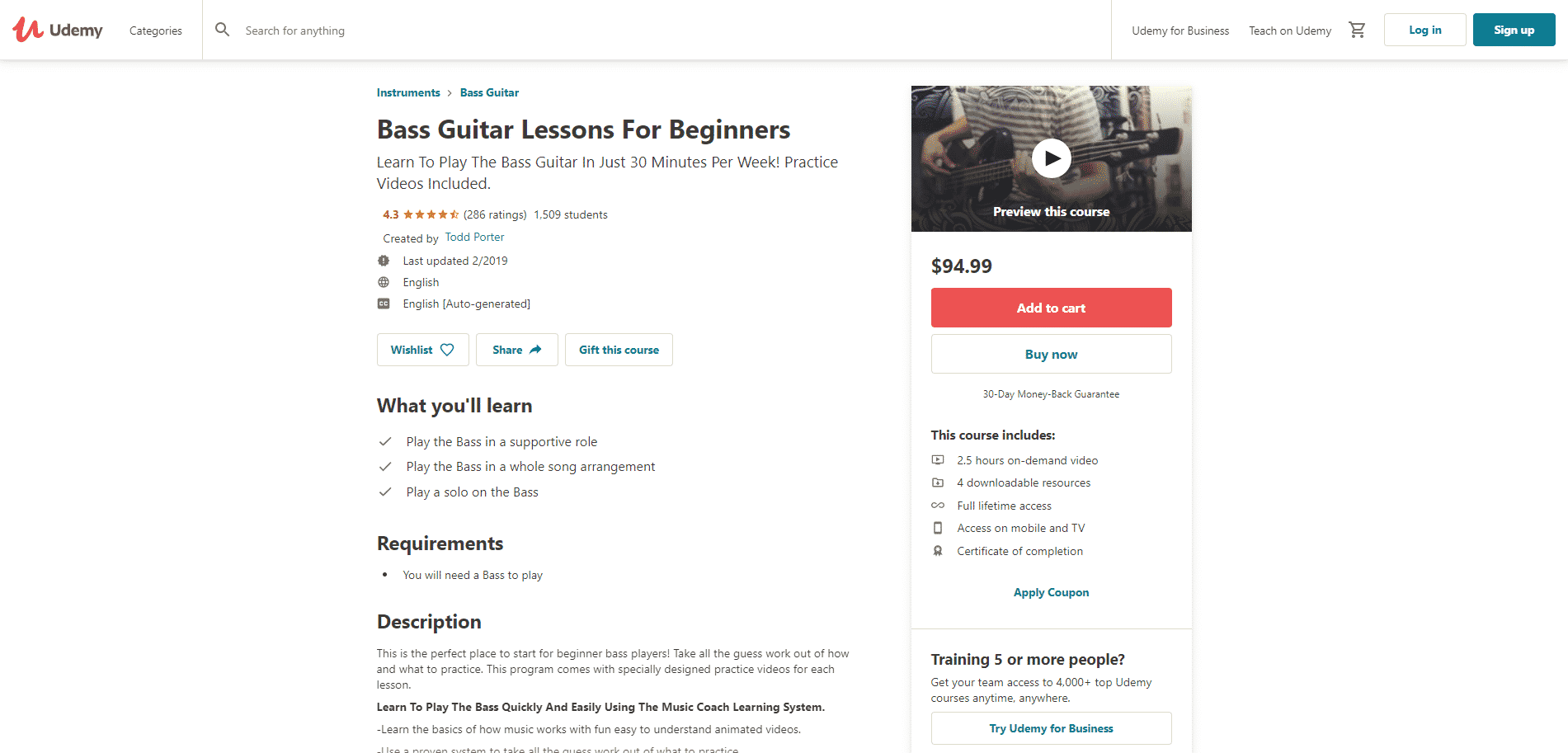 Bass Guitar Lessons For Beginners
