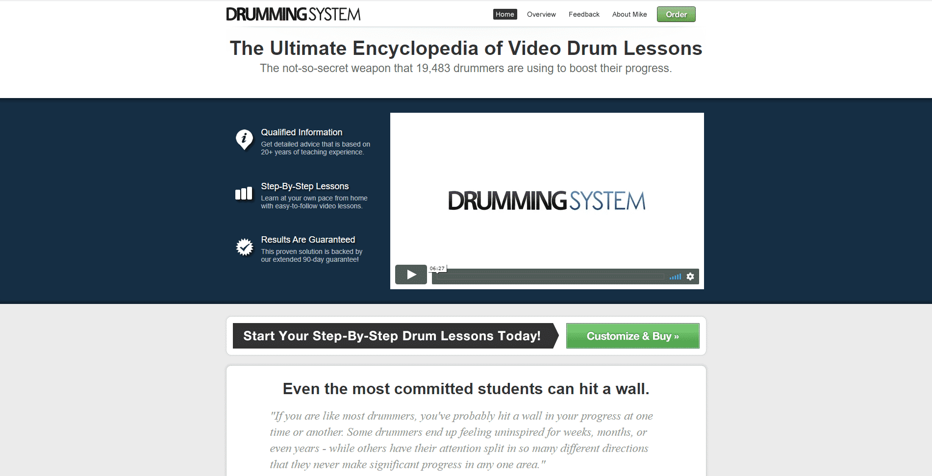 Drumming System Drum Lesson Online