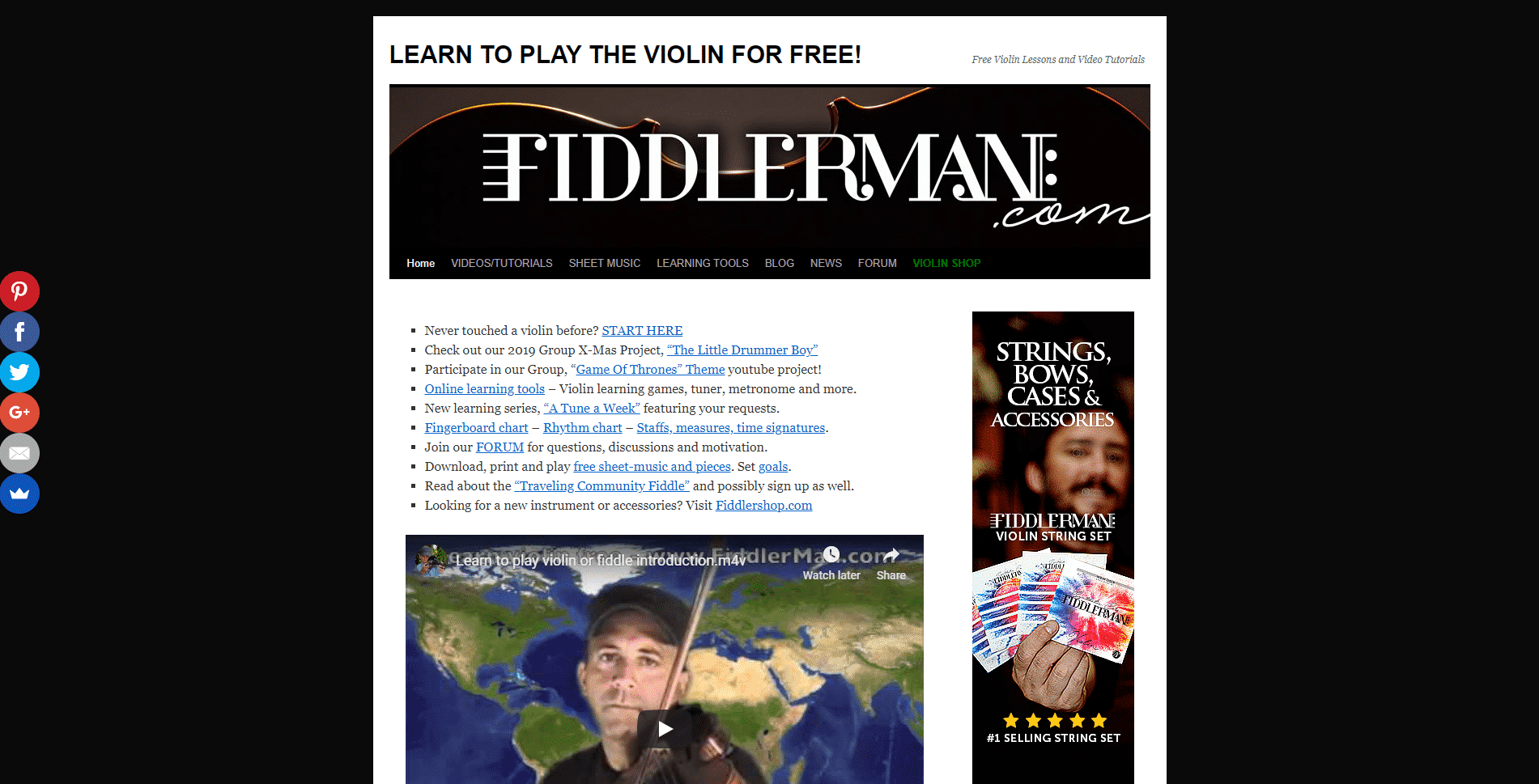 Fiddlerman Violin Lessons Online