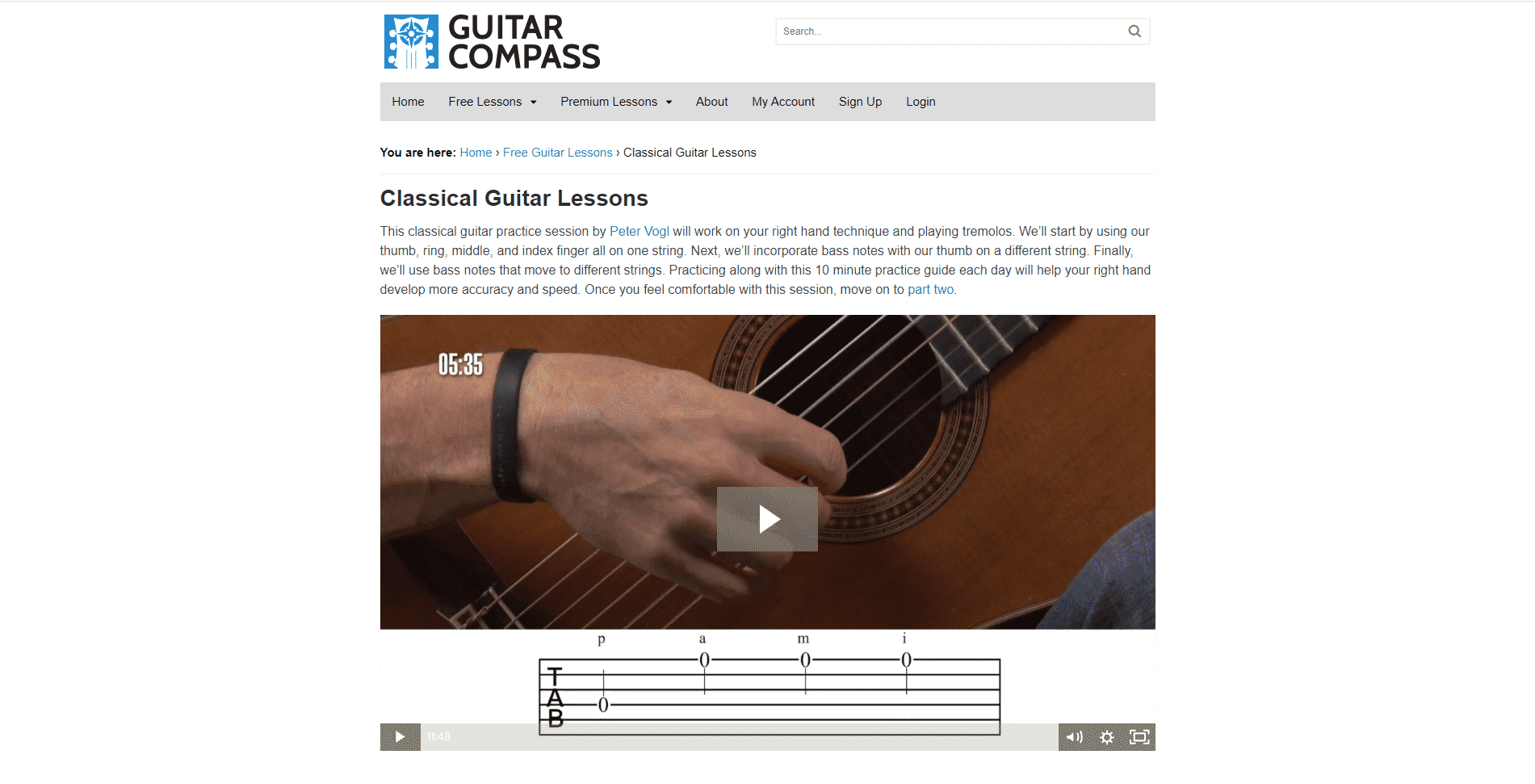 Guitar Compass Classical Guitar Lesson Online