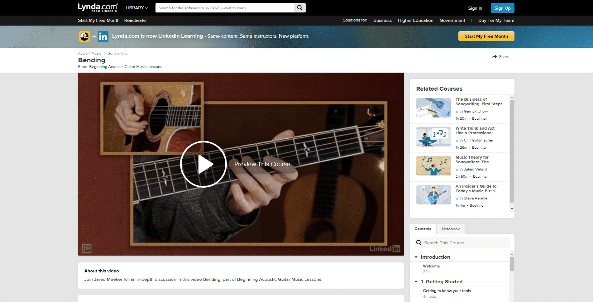 Lynda Classical Guitar Lesson Online