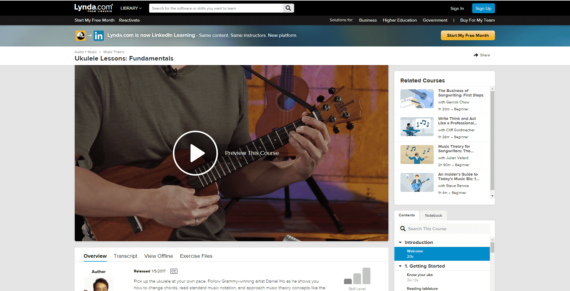 Lynda Ukulele Lessons Online