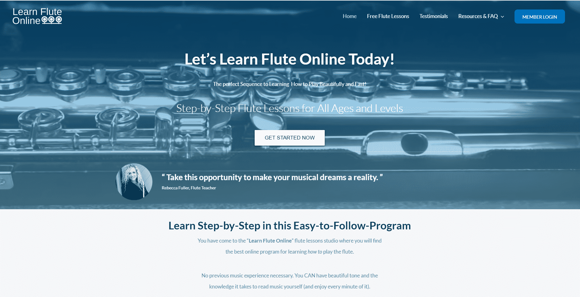 Rebecca Fuller Flute Lesson Online