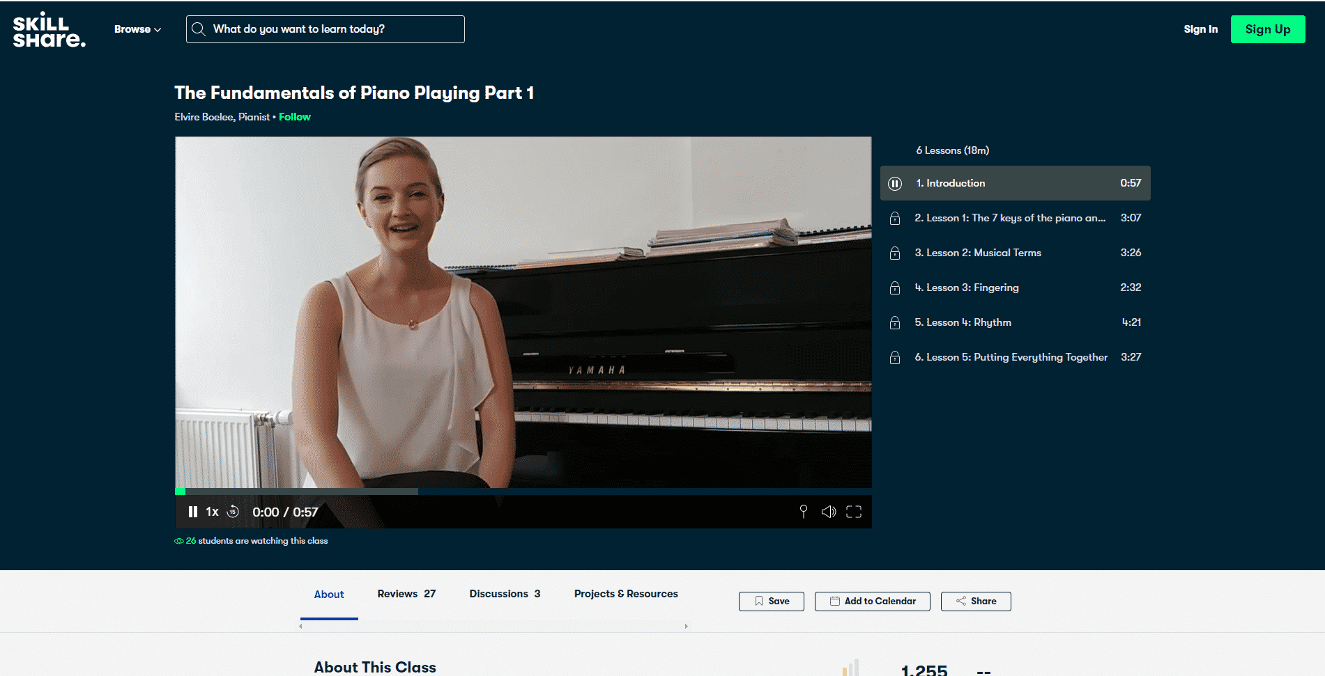 Skillshare Course 4 Piano Lessons Online