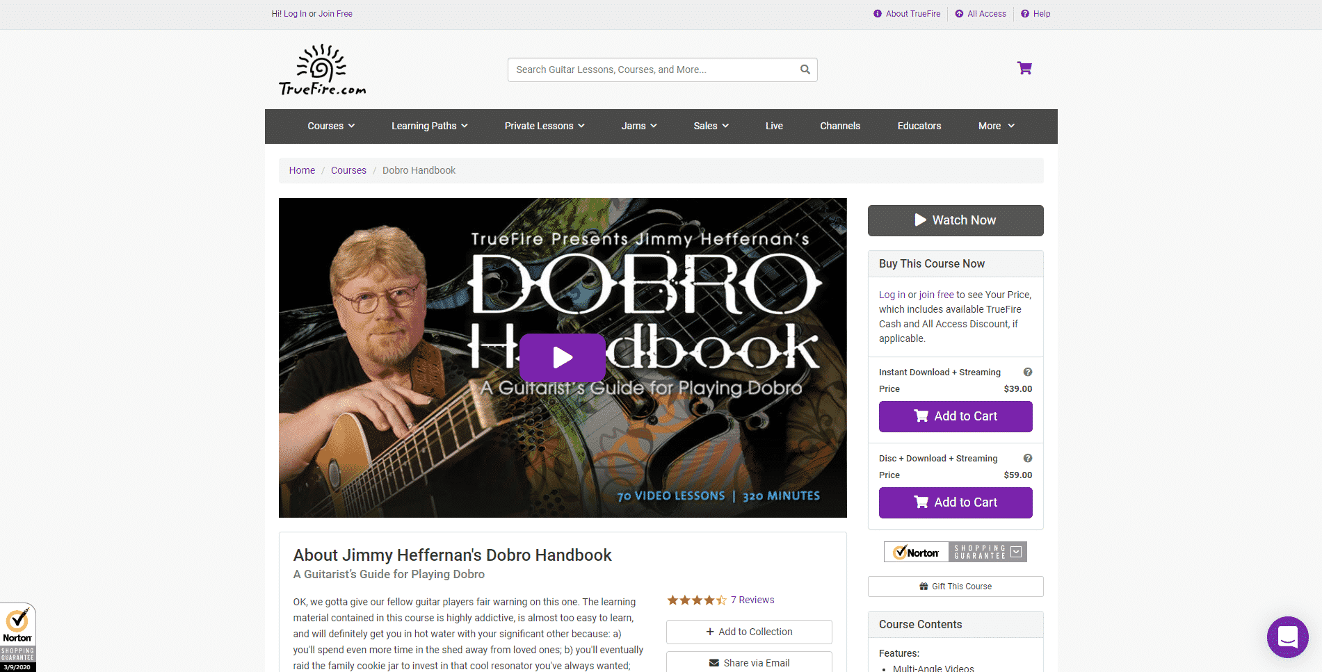 TrueFire Dobro Lesson Online