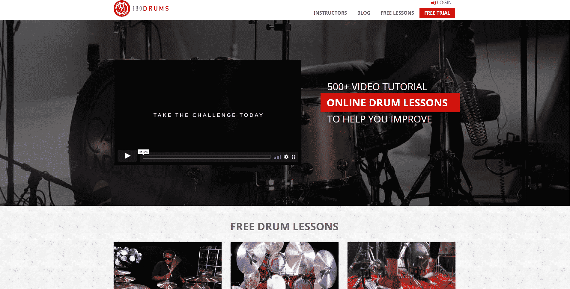 180 Drums Drum Lessons for Intermediate Online