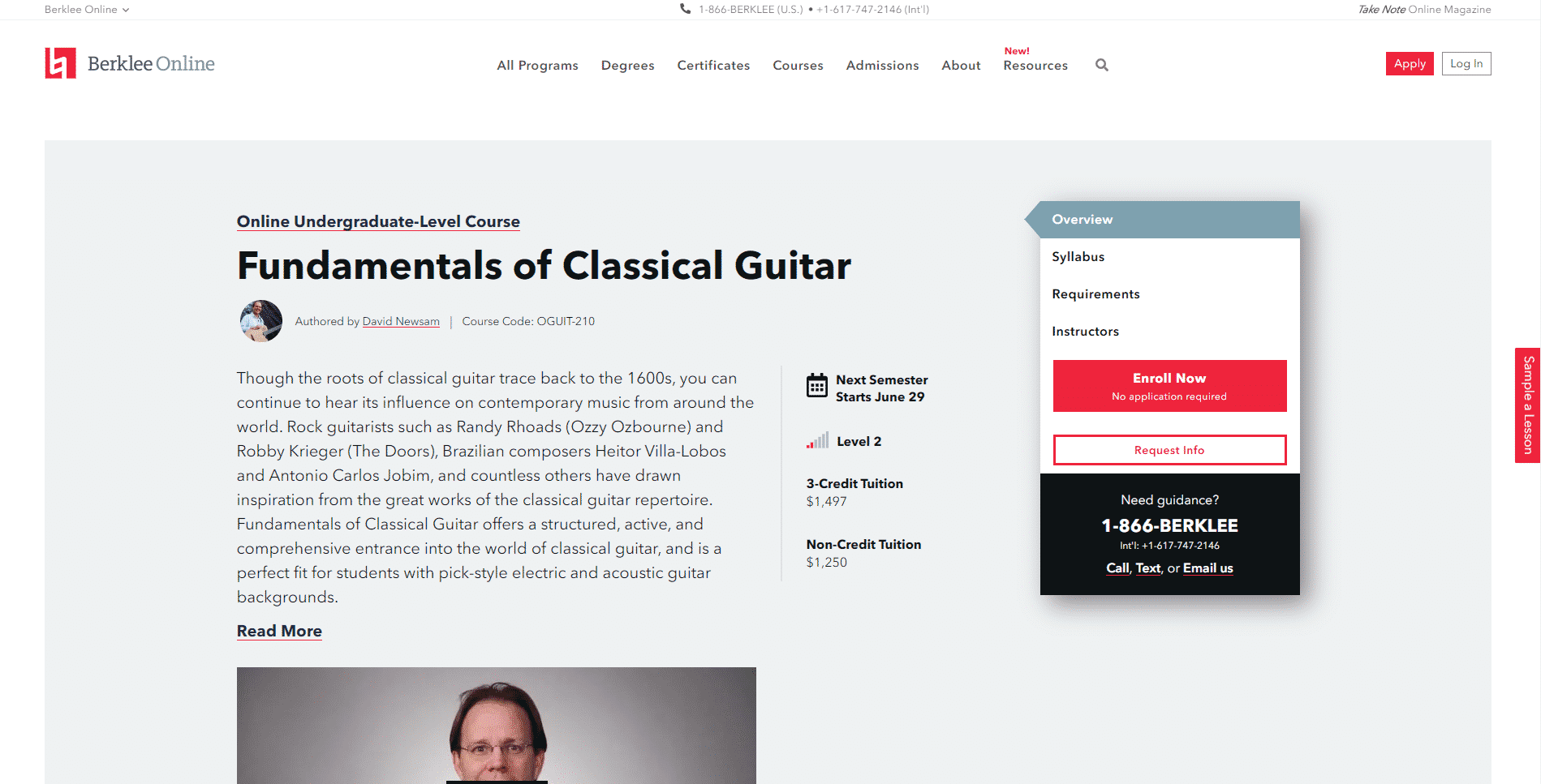 Berklee Online Lessons for Intermediate Online