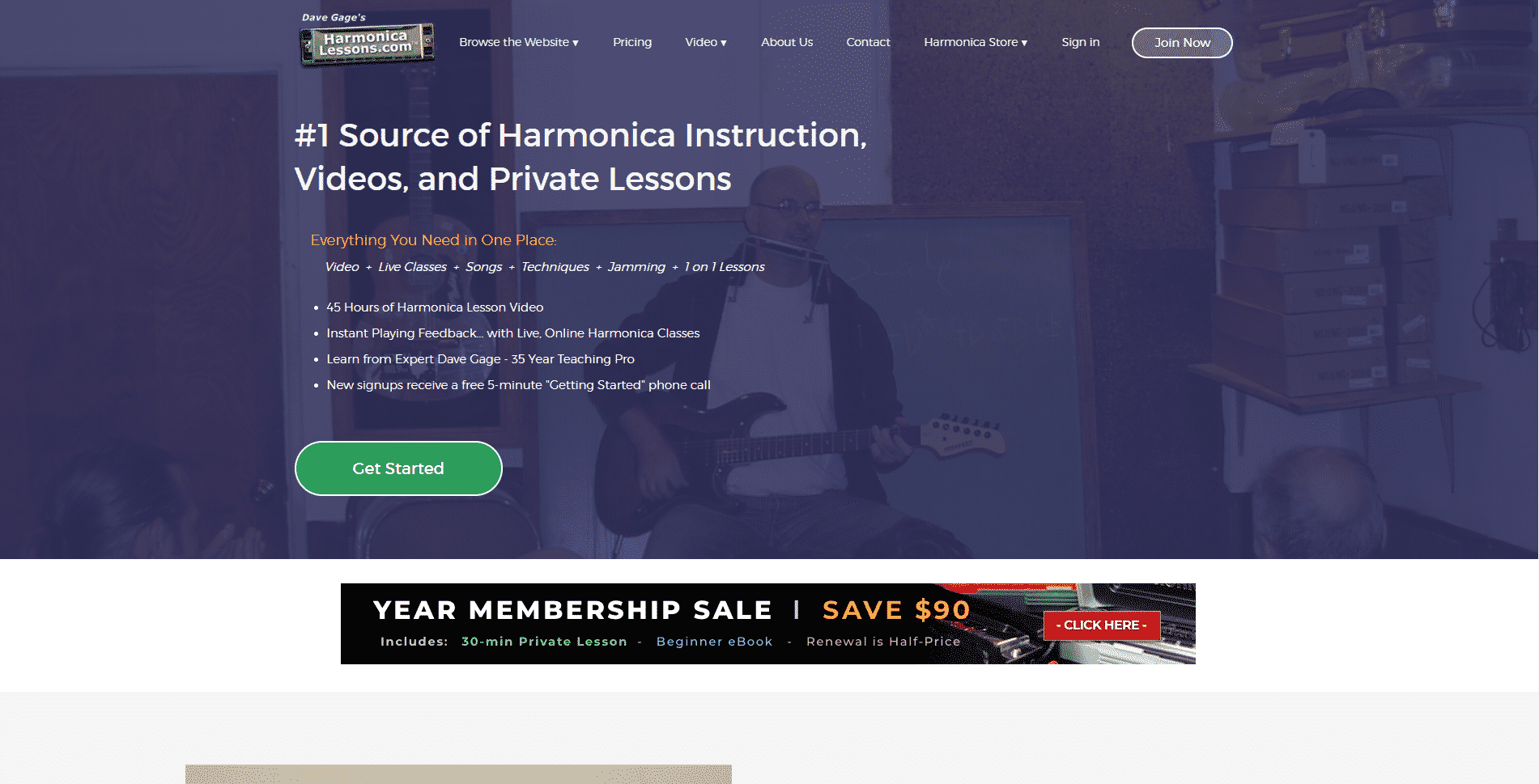 Dave Gage Harmonica Lessons for Intermediate Online