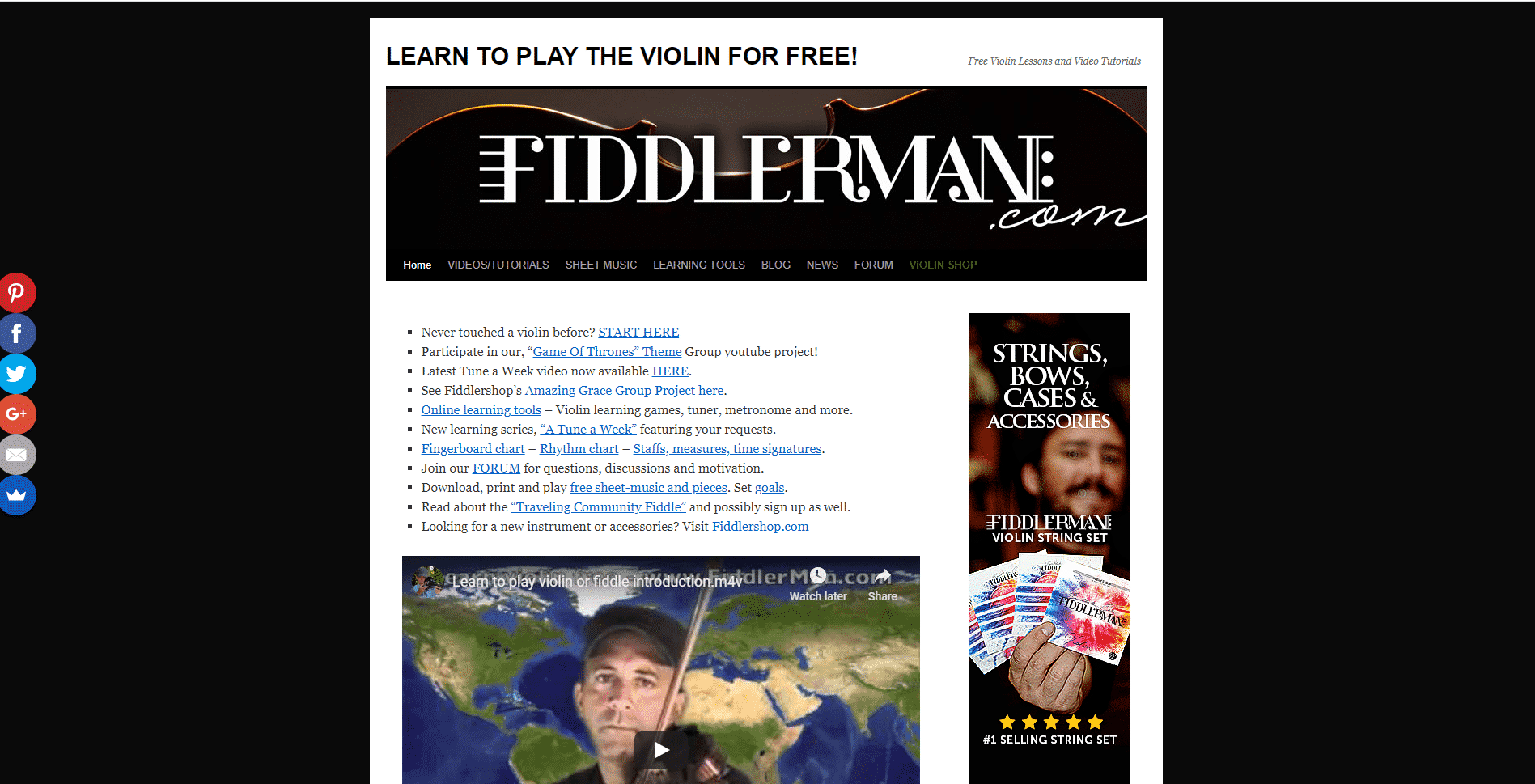 Fiddlerman Learn violin lessson for Intermediate