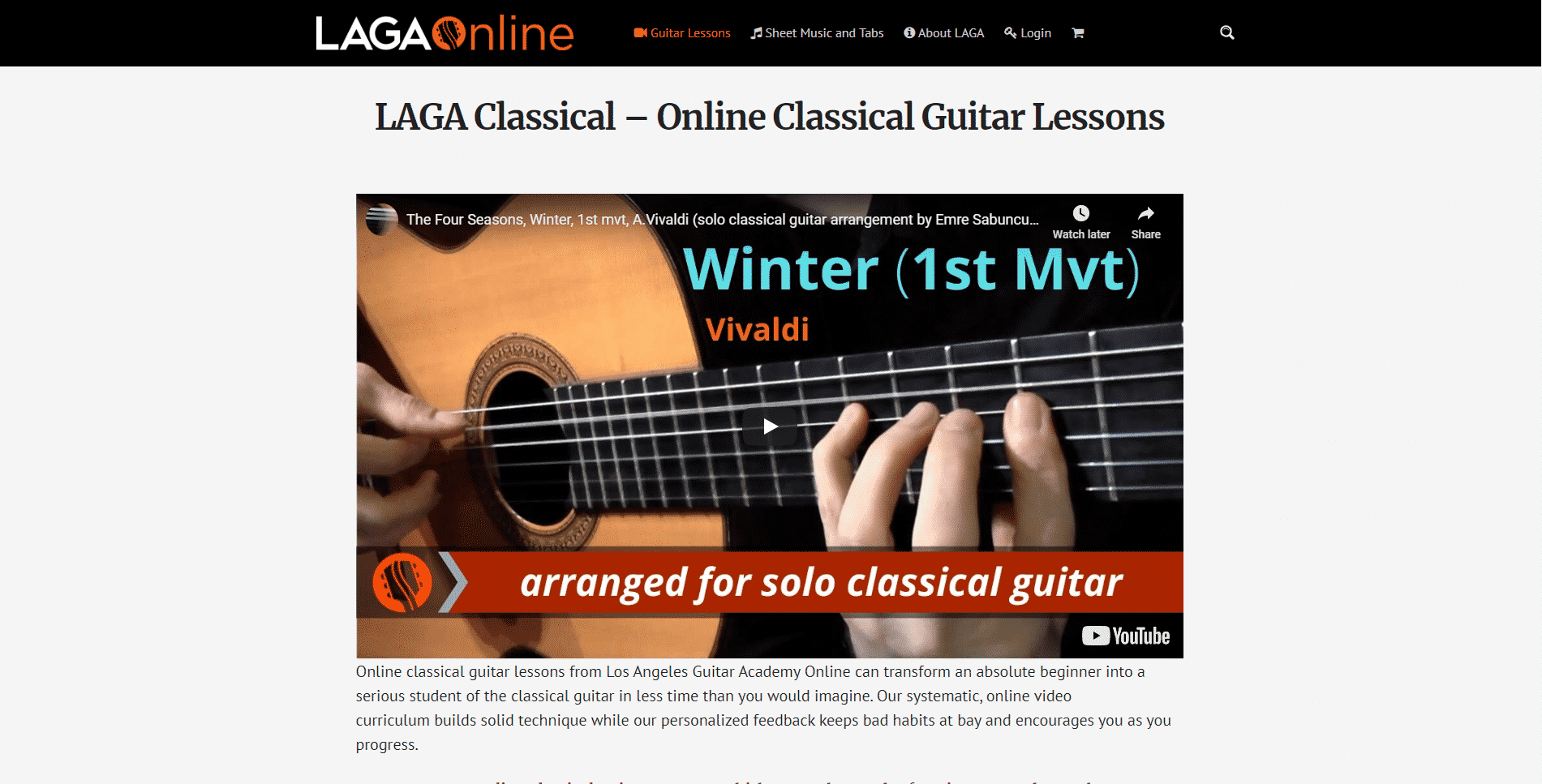 LAGA Online Guitar Lessons for Intermediate Online