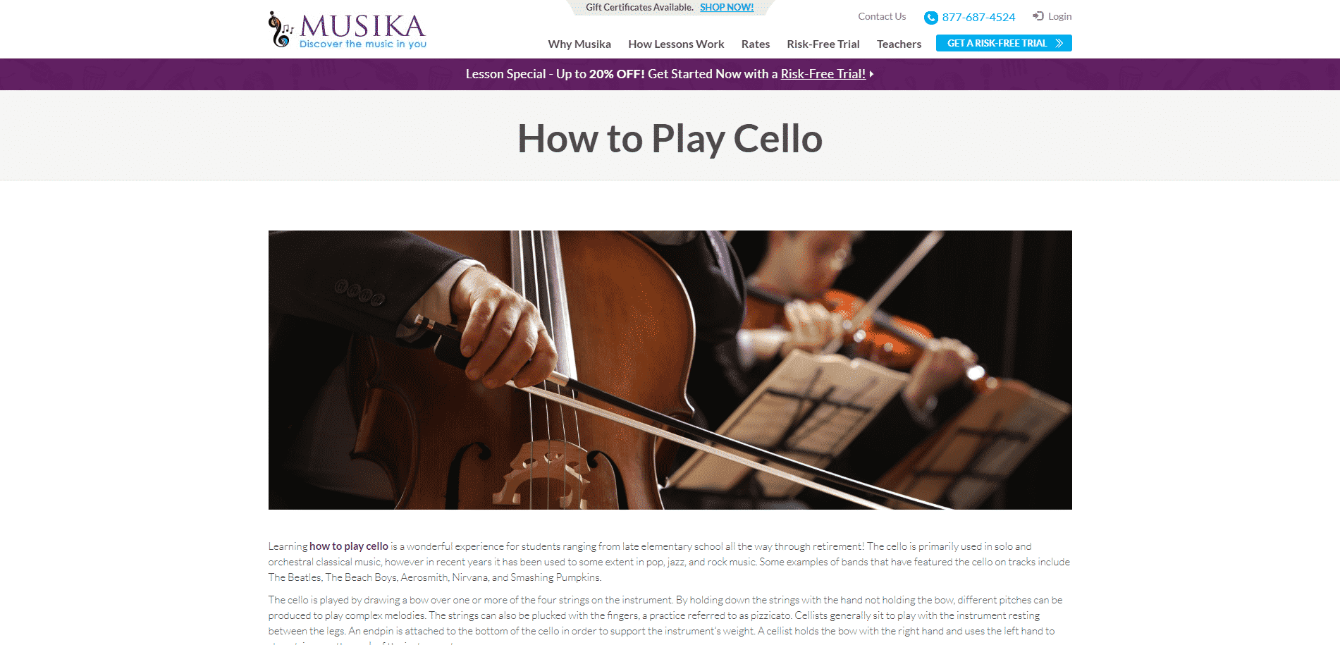 Musika Cello Lessons for Intermediate Online