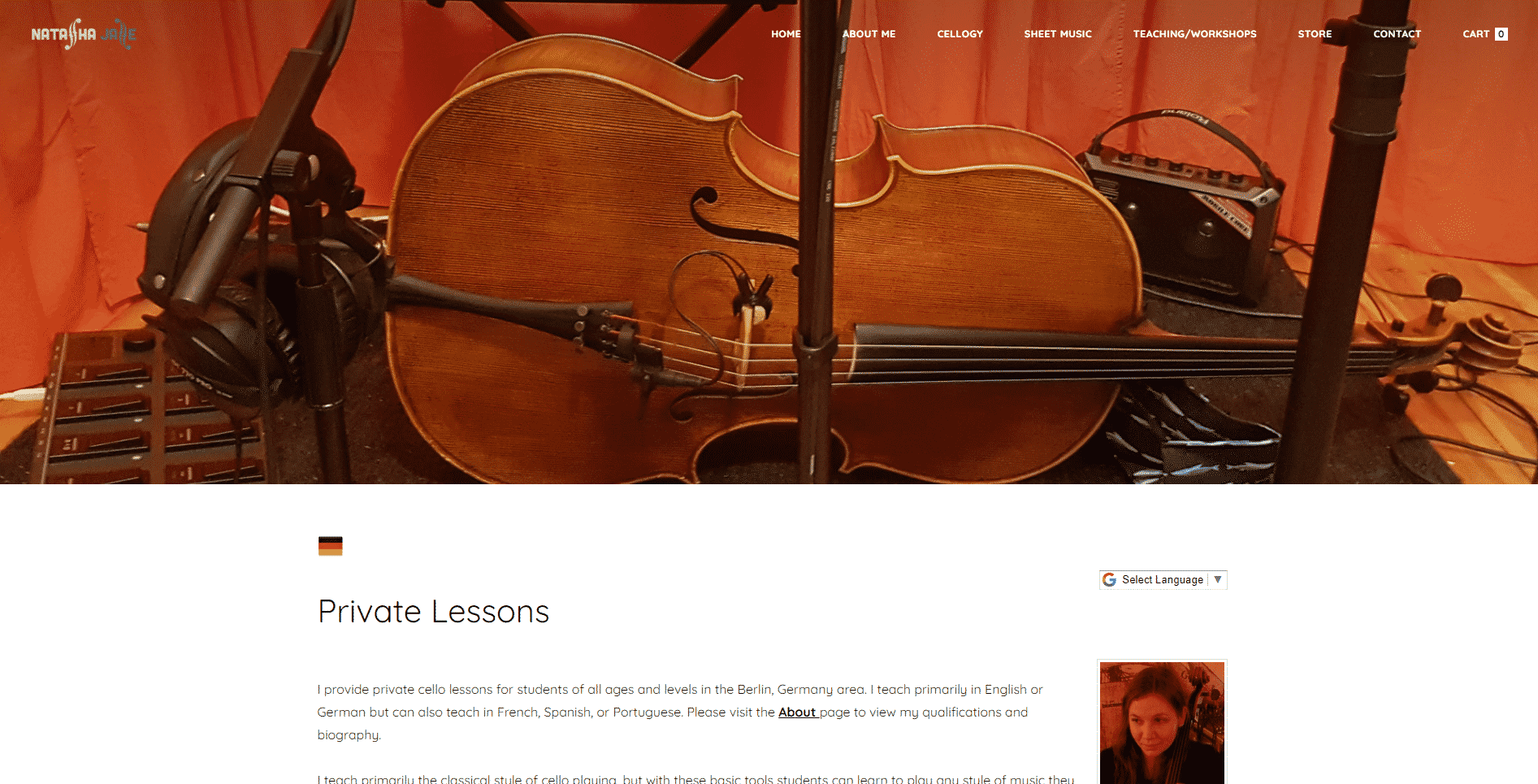 Natasha Jaffe Cello Lessons for Intermediate Online