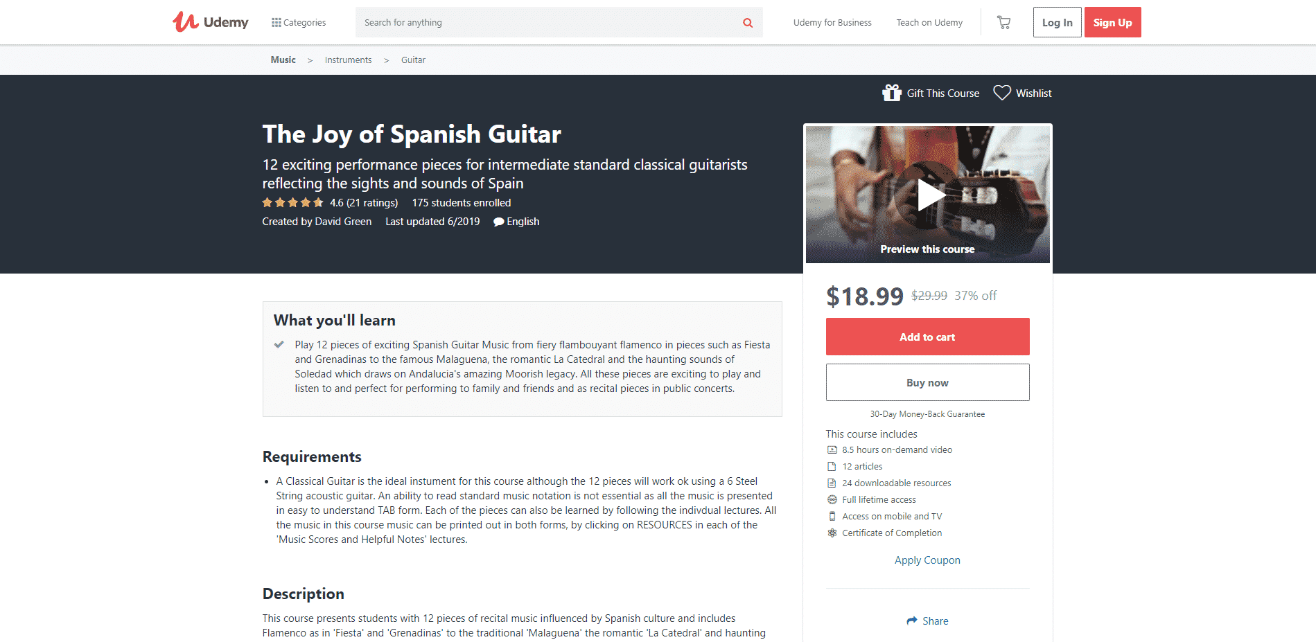 Udemy 3 Guitar Lessons for Intermediate Online