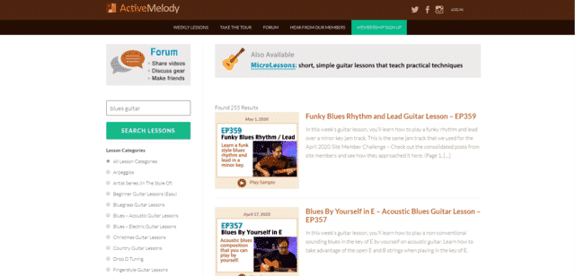 ActiveMelody Learn Blues Guitar Lessons Online