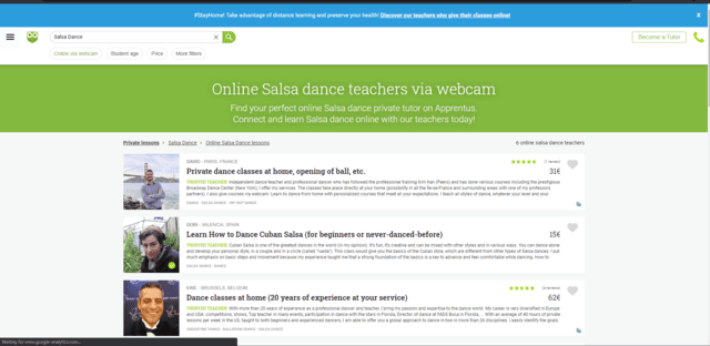 apprentus learn salsa lessons online