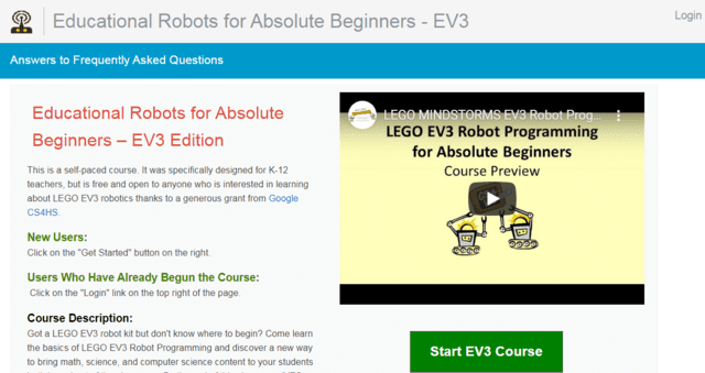 Appspot Learn EV3 Lessons Online