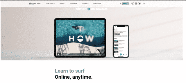 barefootsurftravell learn Surfing lessons online