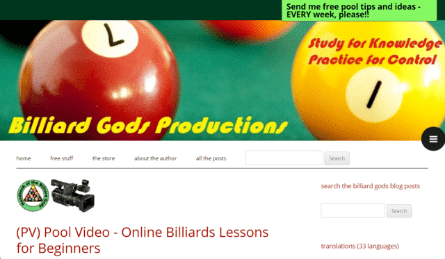 Billiardgods Learn Pool Lessons Online