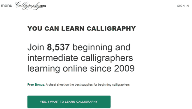 Calligraphy Learn Calligraphy Lessons Online