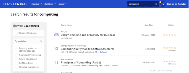 ClassCentral Learn Computing Lessons Online