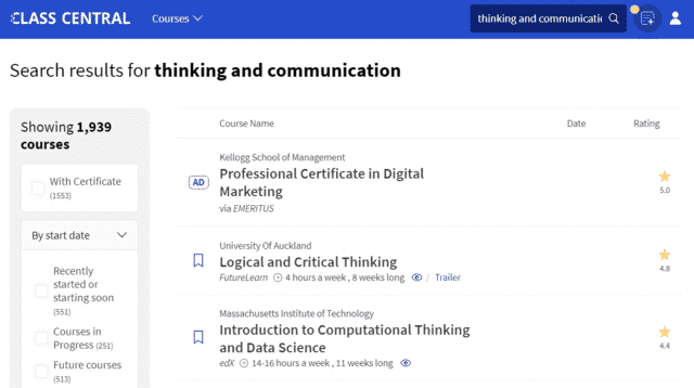 Classcentral Learn Thinking And Communication Lessons Online