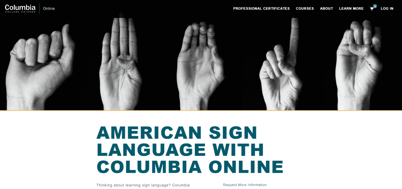 Columbiaonline Learn American Sign Language Lessons Online
