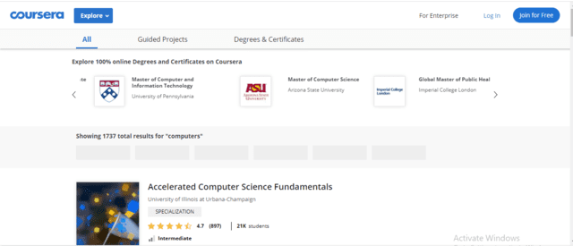 Coursera Learn Computer Lessons Online