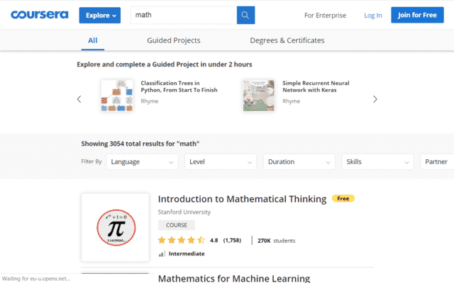 Coursera Learn Maths Lessons Online