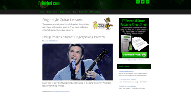 Cyberfret Learn Fingerstyle Guitar Lessons Online