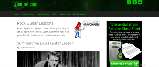 Cyberfret Learn Rock Guitar Lessons Online
