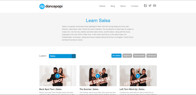 dancepapi learn salsa lessons online