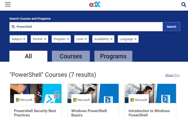 Edx Learn Powershell Lessons Online