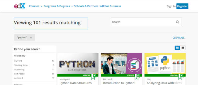 Edx Learn Python Lessons Online