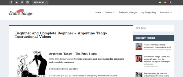 Endretango Learn Tango Lessons Online