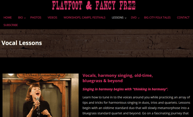 FlatFootAndFancyFree Learn Bluegrass Vocal Lessons Online