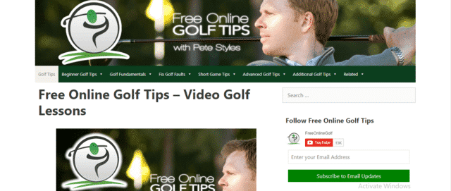 FreeOnlineGolfTips Learn Golf Lessons Online
