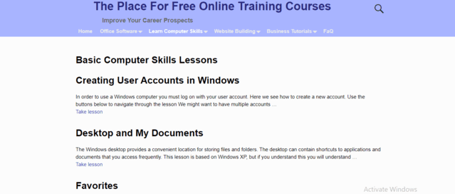 Freeonlinetrainingcourses Learn Computer Lessons Online