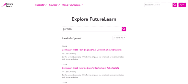 Futurelearn Learn German Lessons Online
