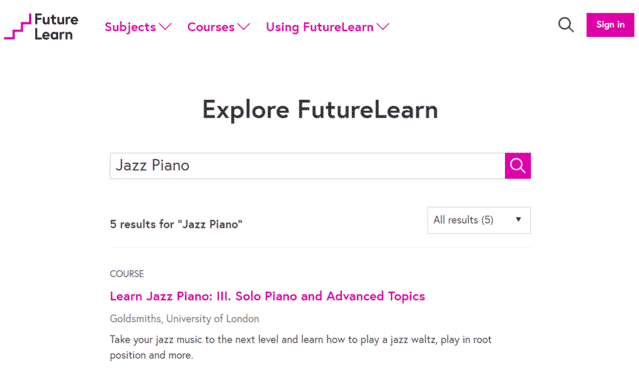 Futurelearn Learn Jazz Piano Lessons Online